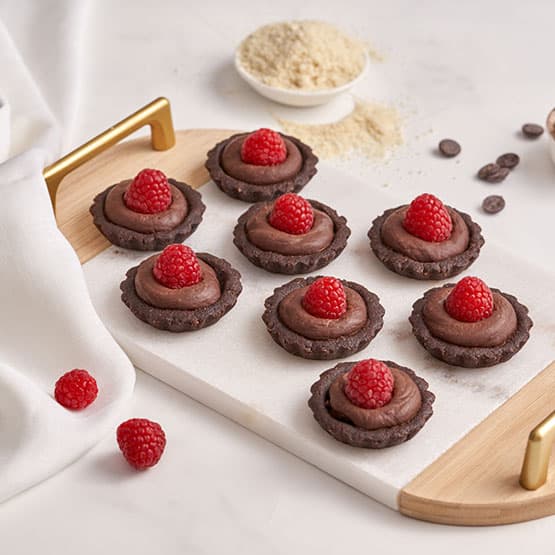 "I Quit Sugar" Raspberry Dark Chocolate Tartlets